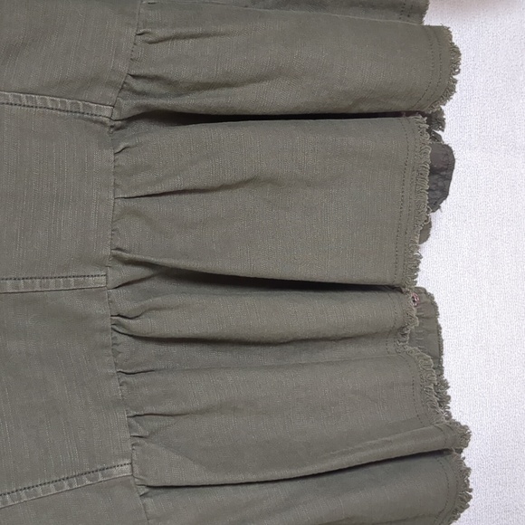 Anthro Altar'd State Peplum Military Style Jacket Army Green Distressed Size M - Picture 9 of 13